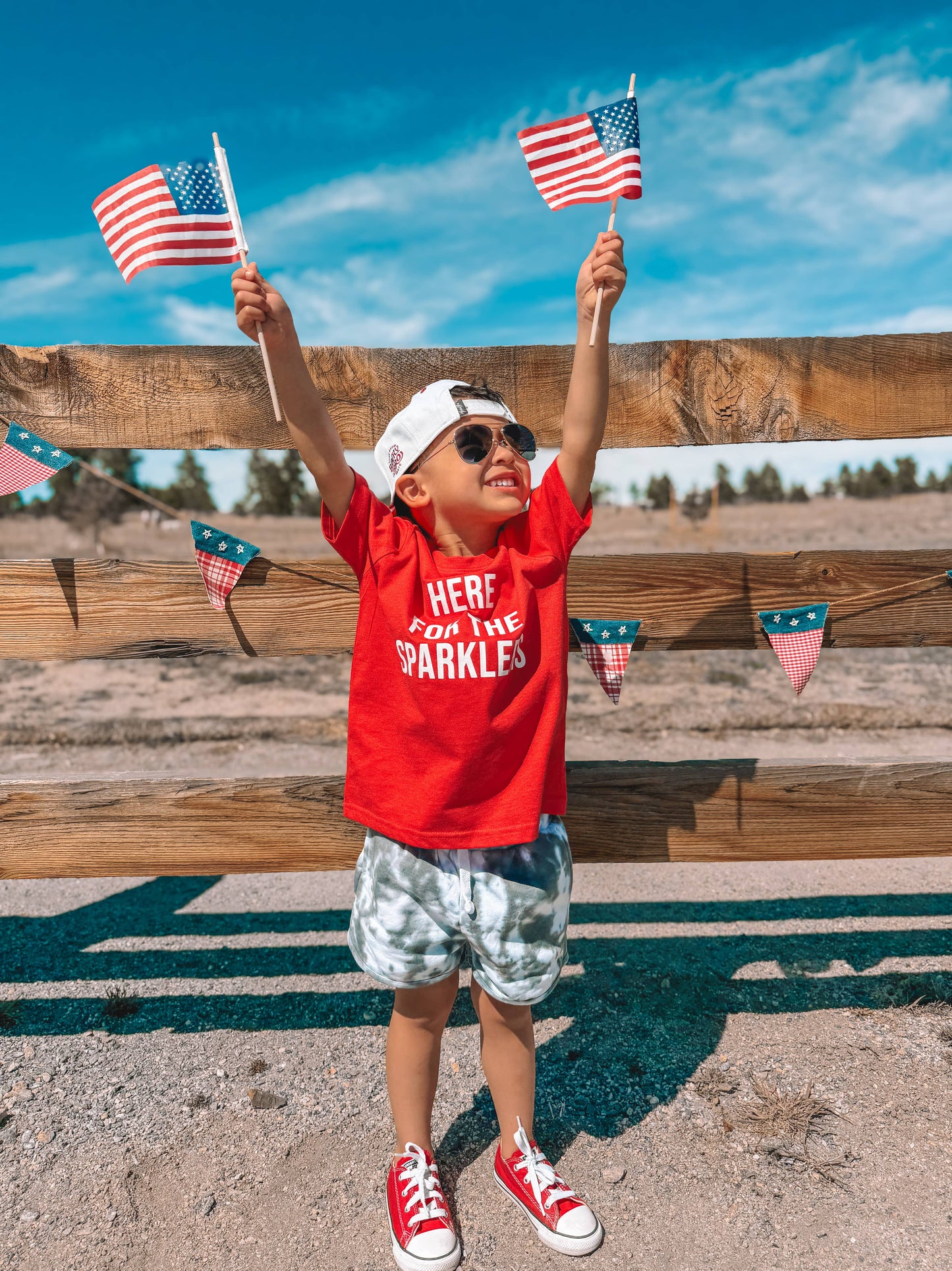 Red Kids 4th of July Tee