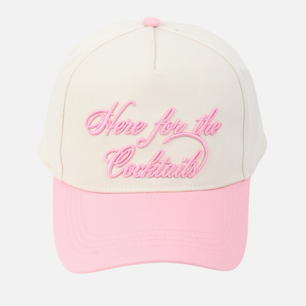 Here for The Cocktails Baseball Cap