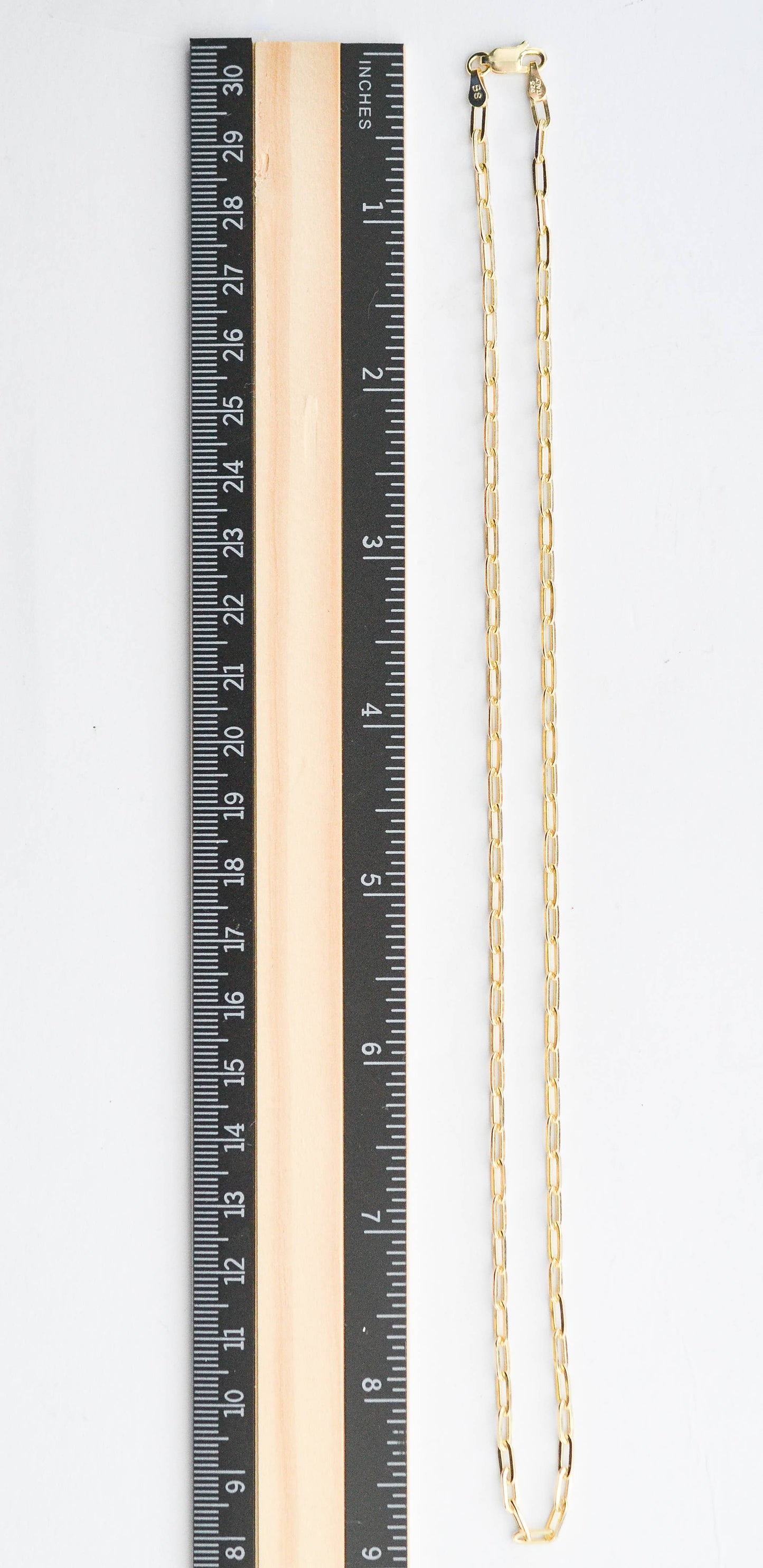 Gold over Sterling Paperclip Bracelet