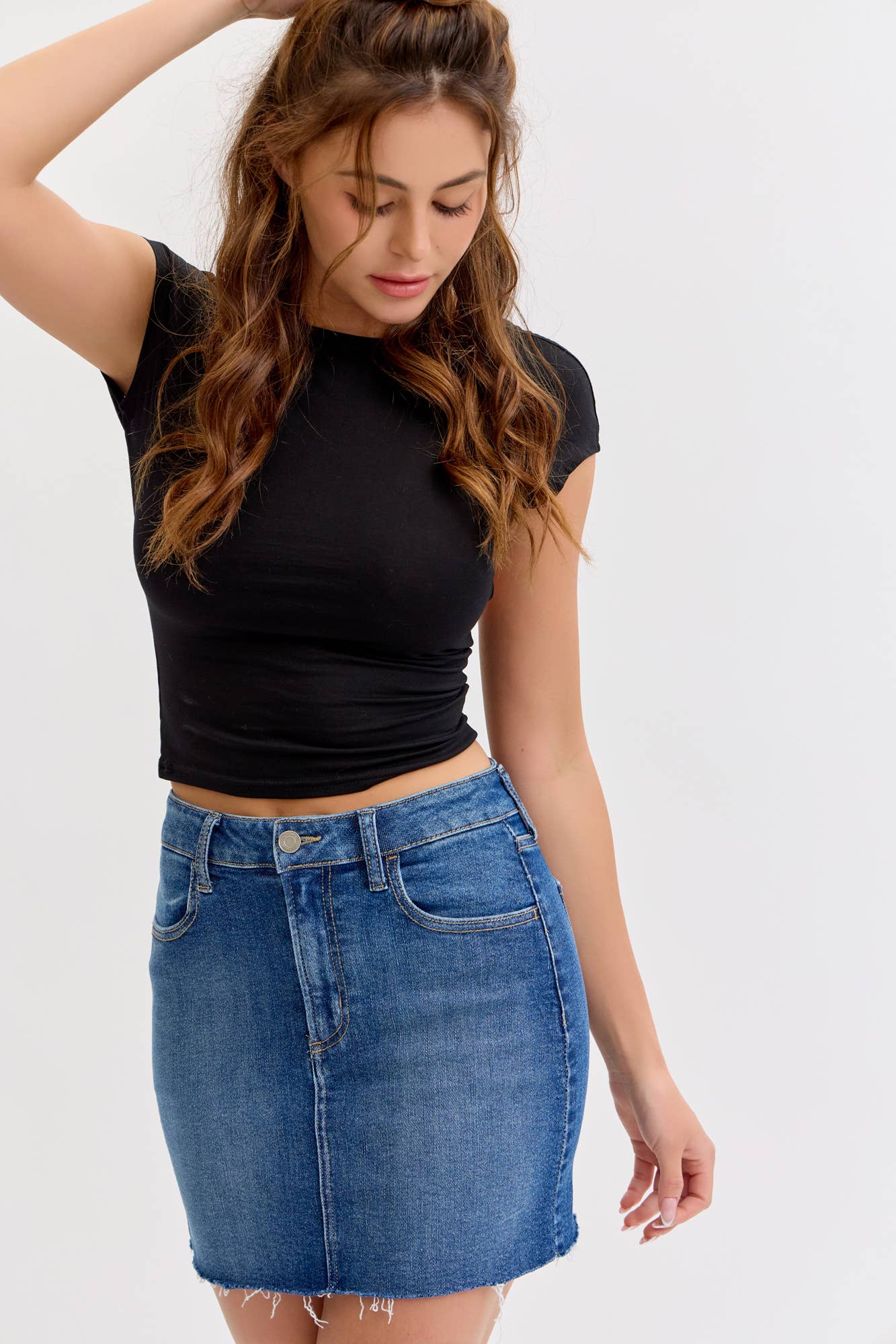 Maggie Mid Waisted Mini Skirt
