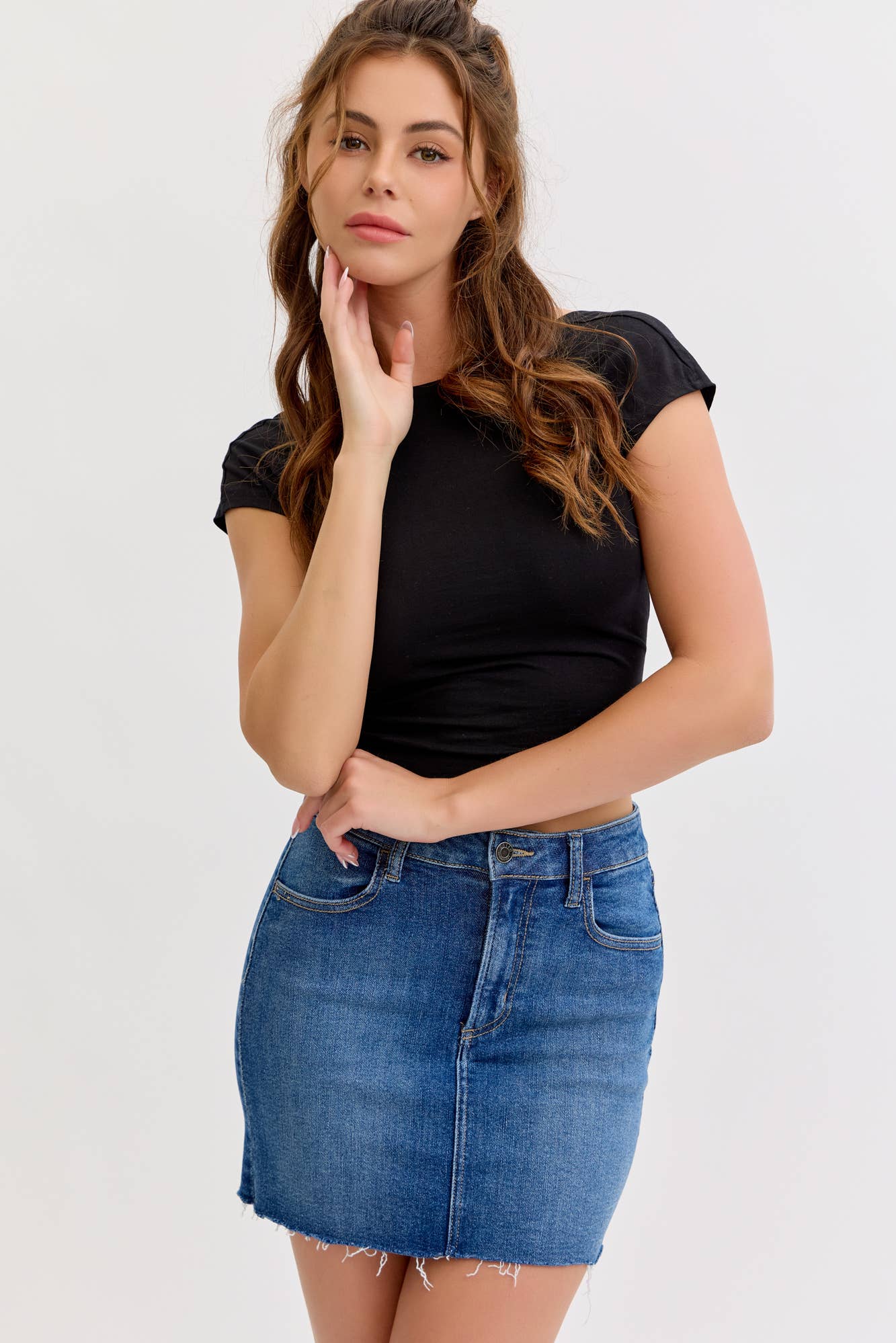 Maggie Mid Waisted Mini Skirt