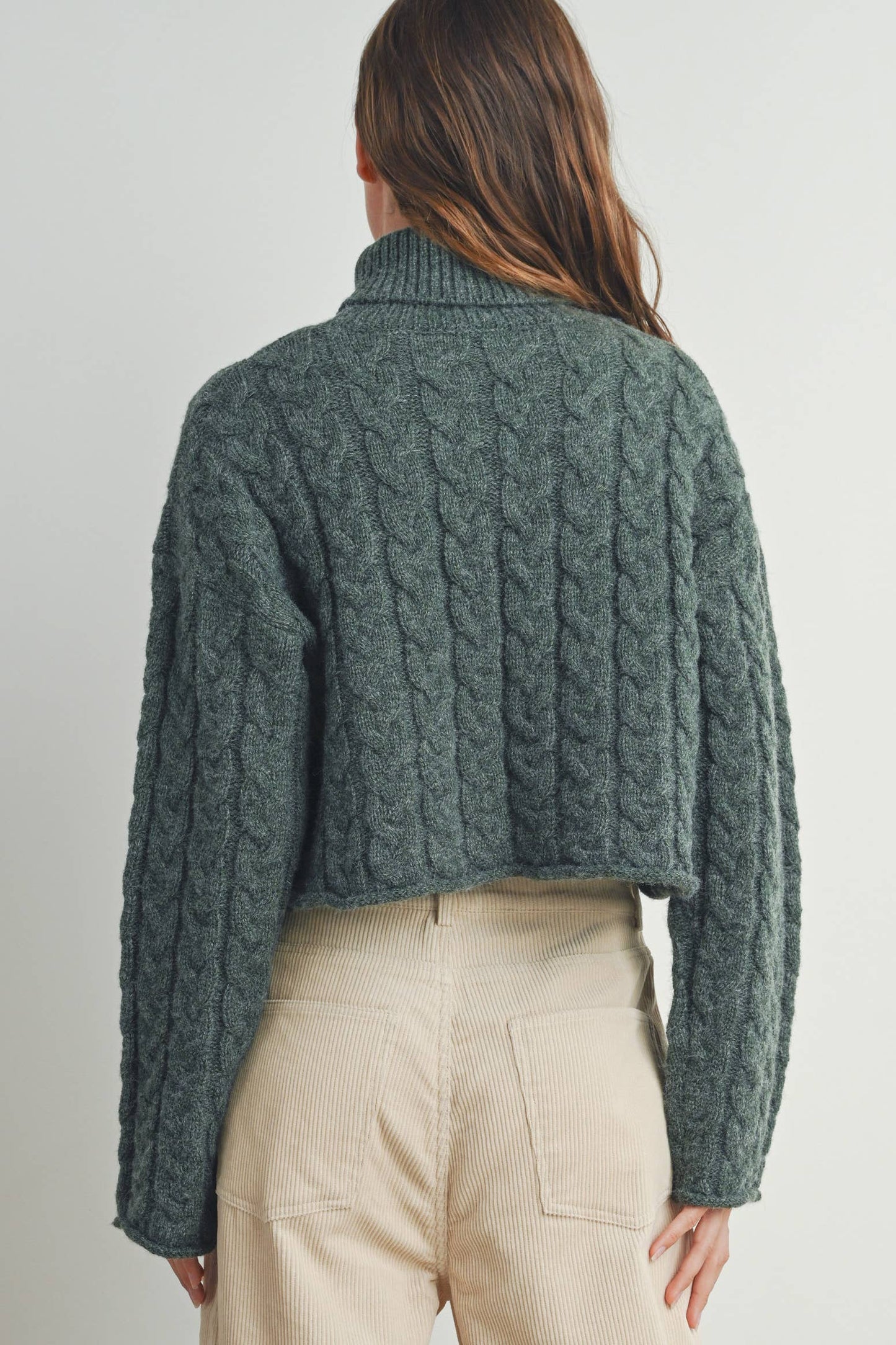 Mountain Morning Olive Sweater
