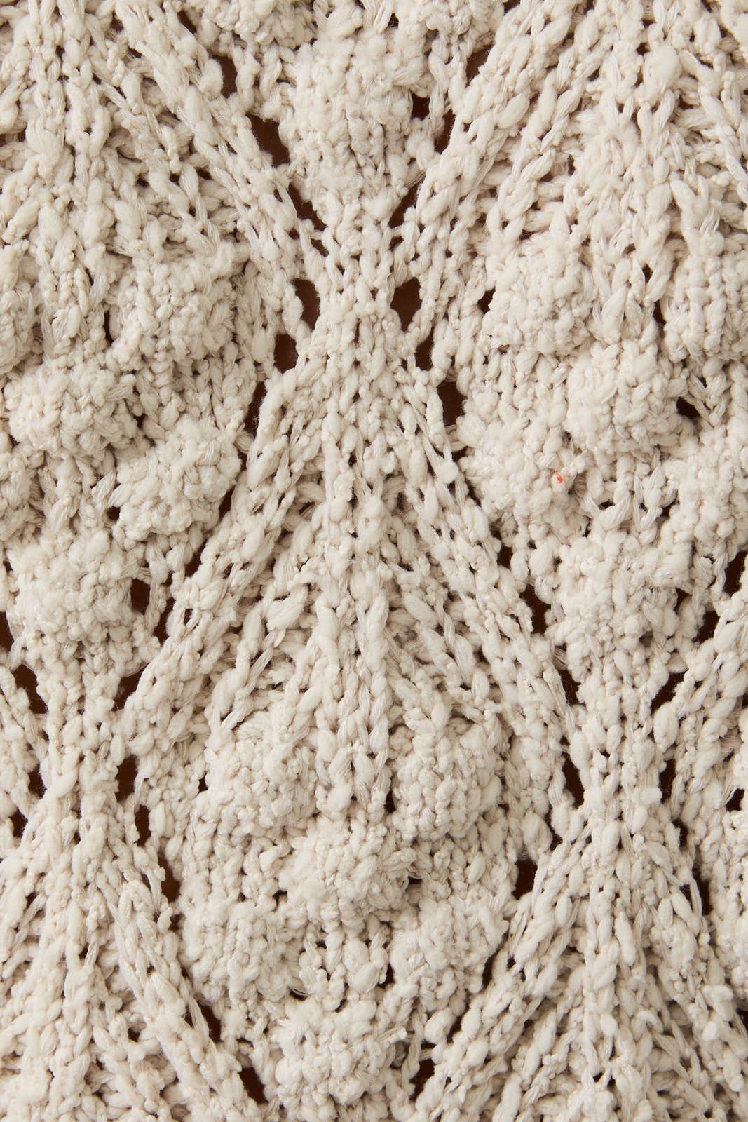 Ivory Lace Knit Short Sleeve Sweater