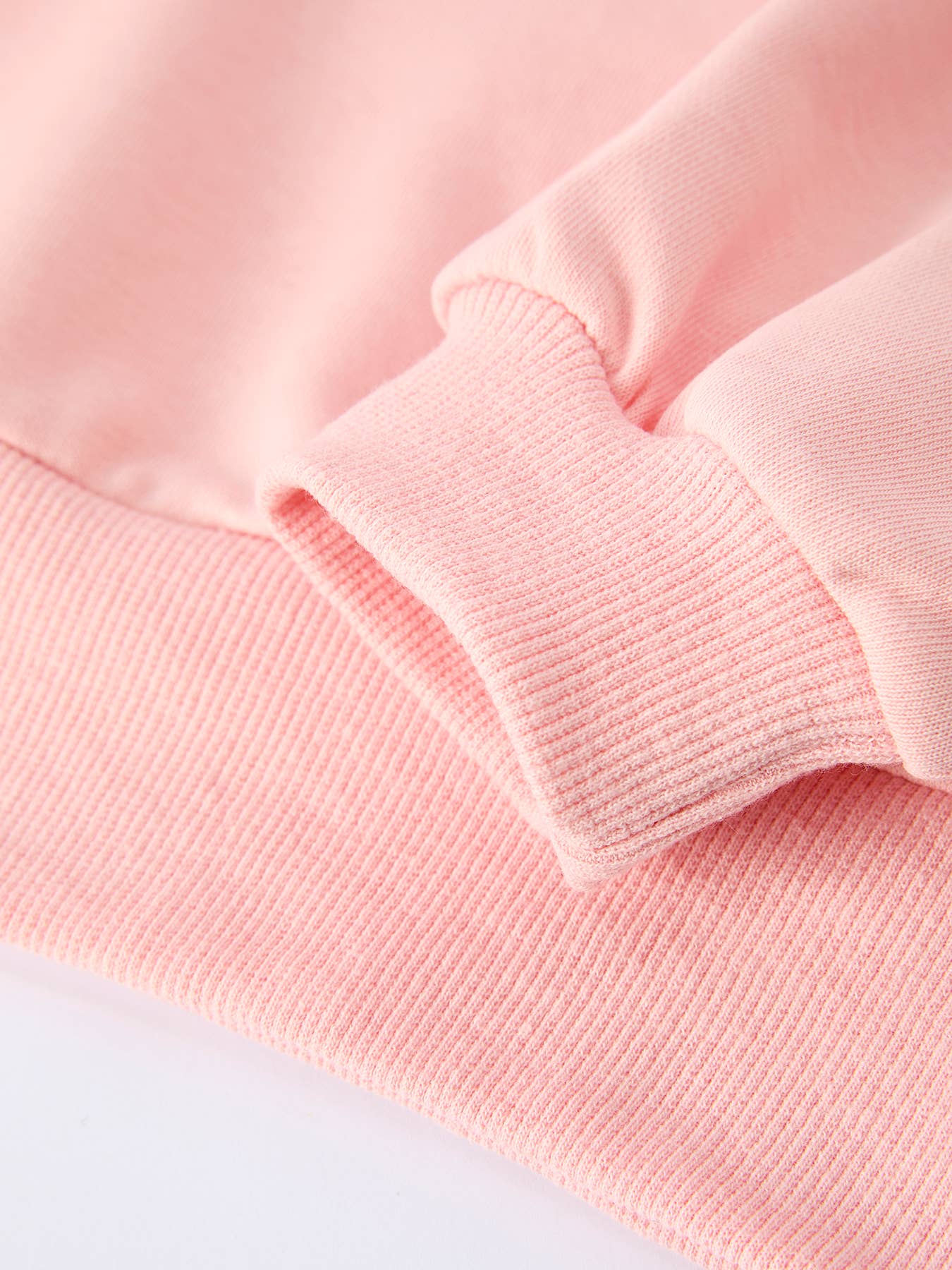 Girls Pink Bow Trim Sweatshirt and Pants Set: Pink / 4