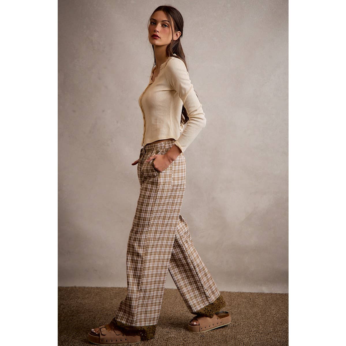 The Autumn Lace Plaid Pants