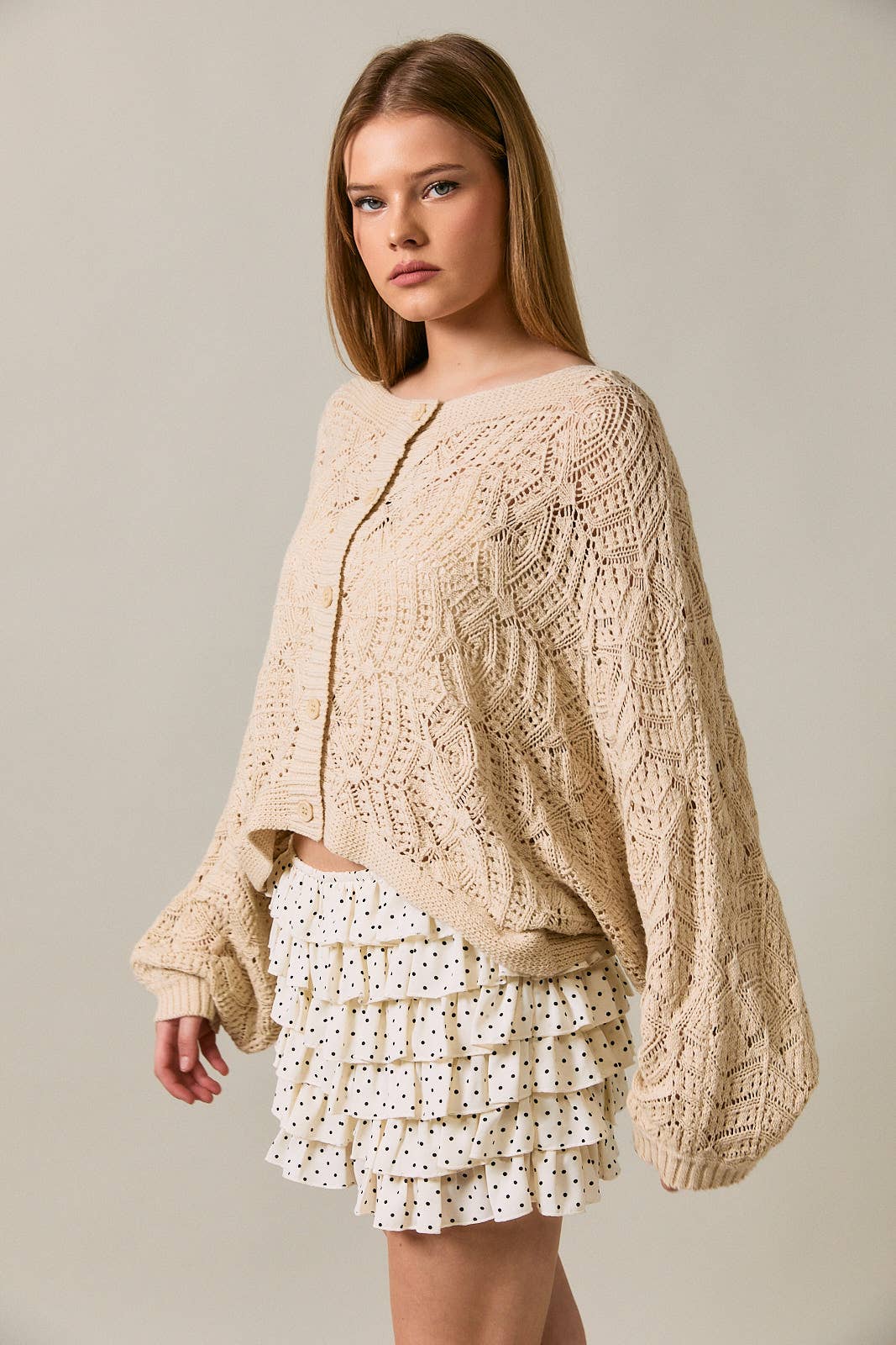 Oat & Honey Crochet Cardigan