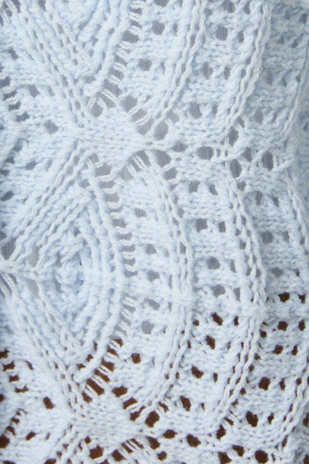 Light Blue Blue Crochet Cardigan