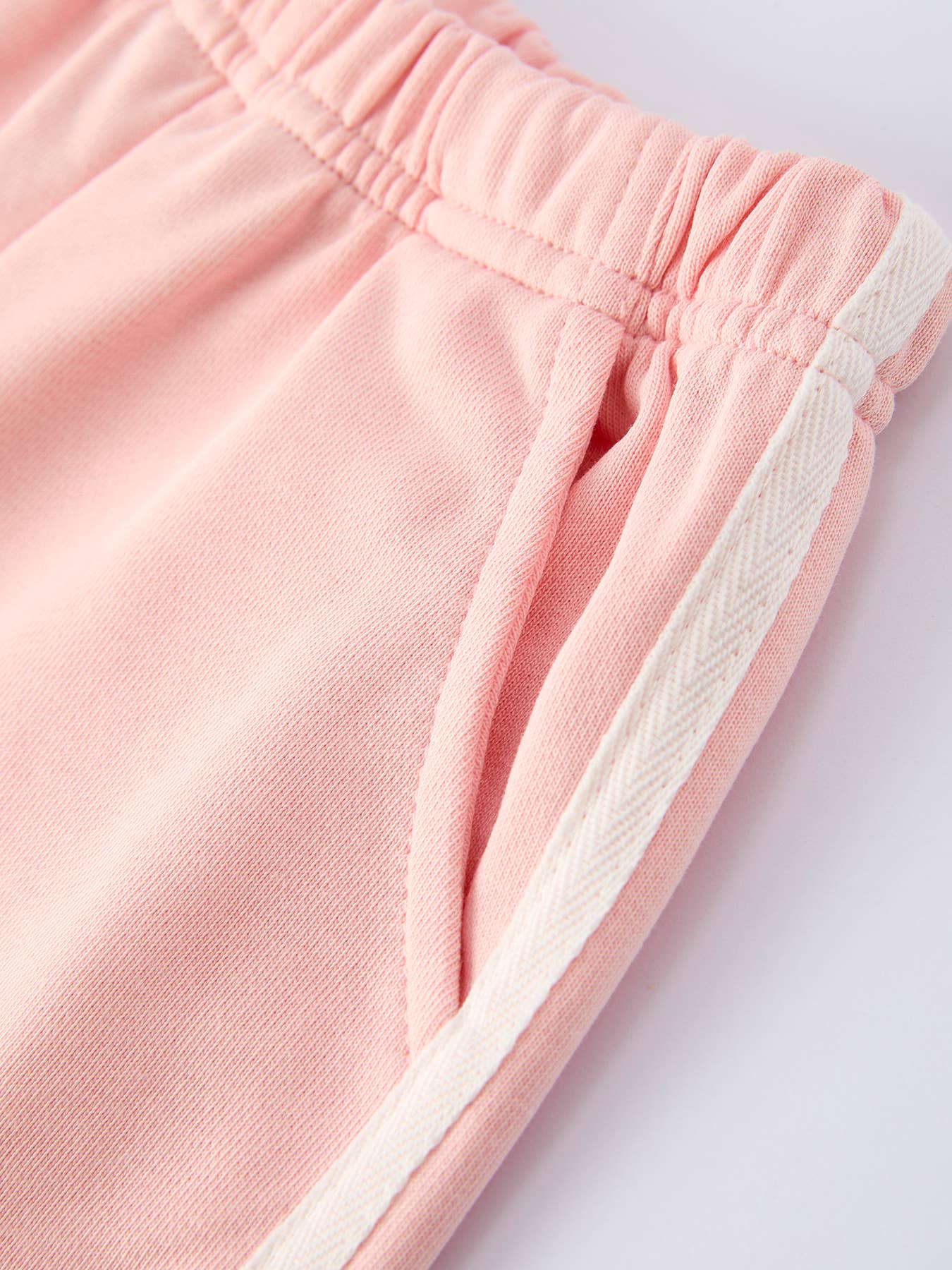 Girls Pink Bow Trim Sweatshirt and Pants Set: Pink / 4
