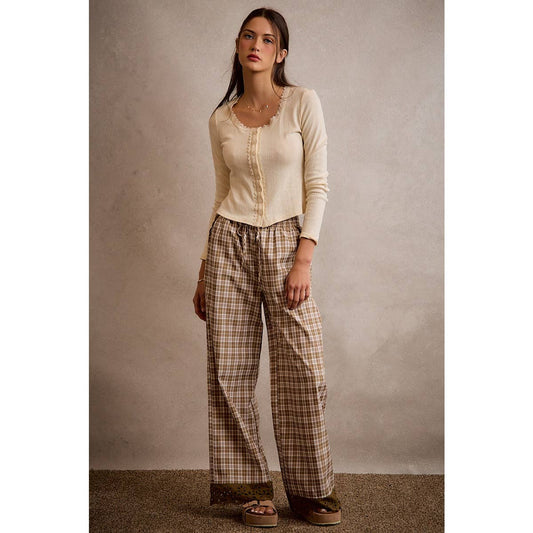 The Autumn Lace Plaid Pants