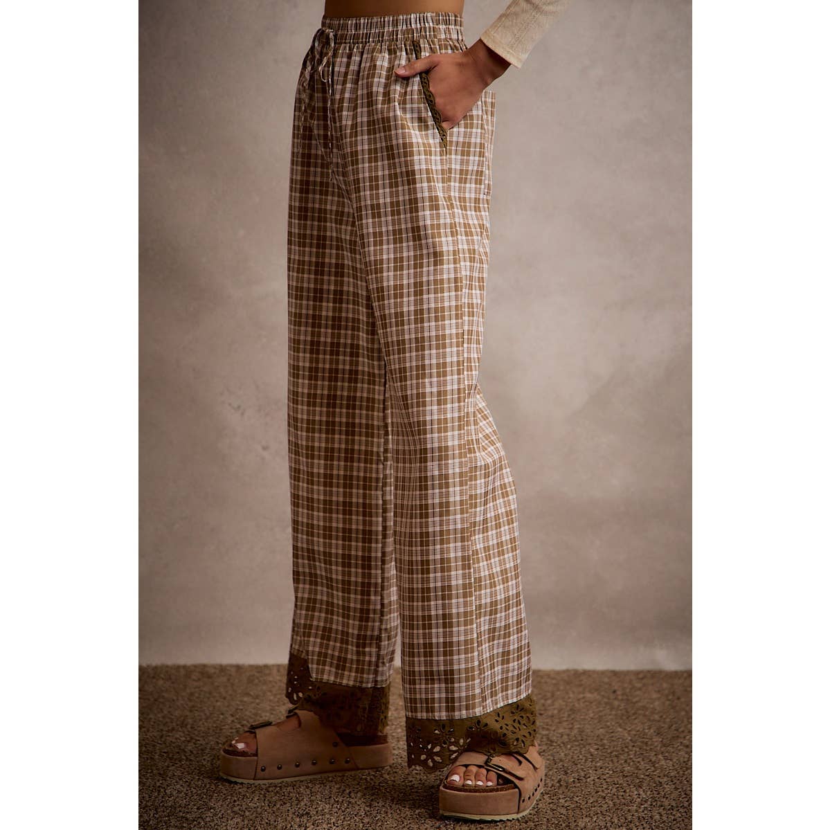 The Autumn Lace Plaid Pants