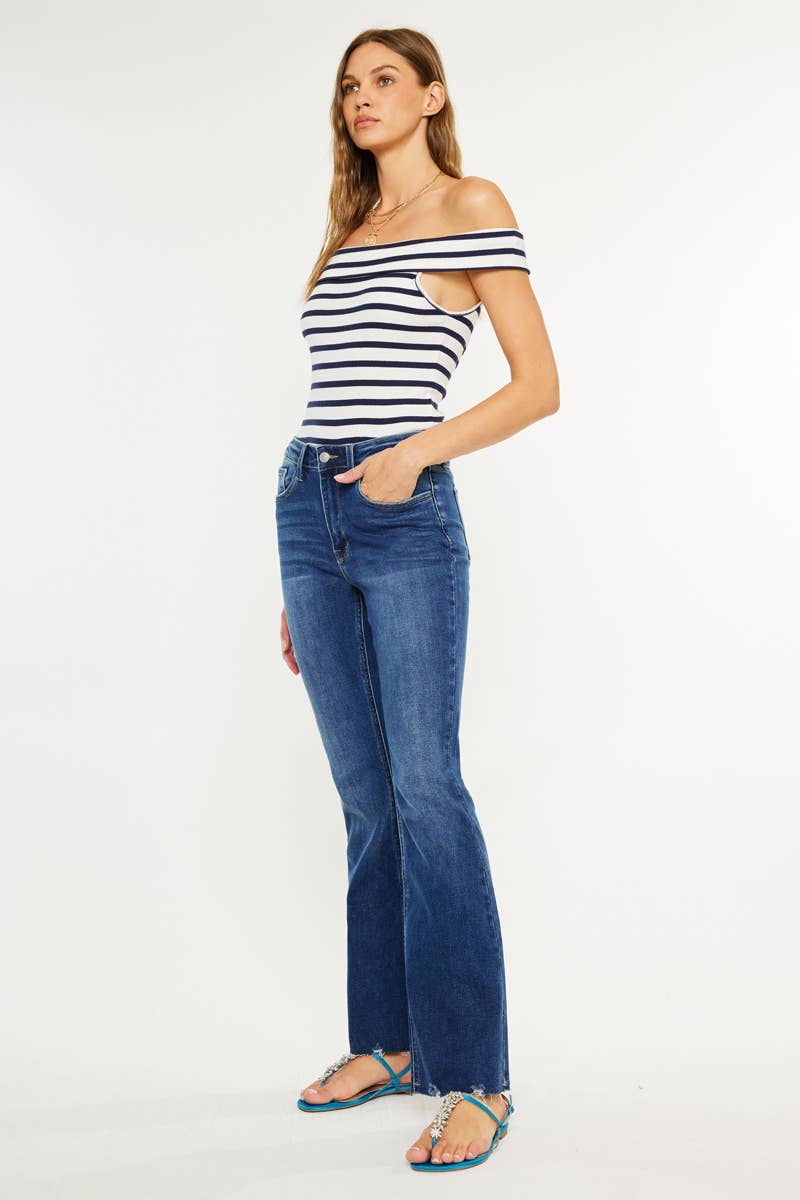 EDEN HIGH RISE BOOTCUT  DARK JEANS