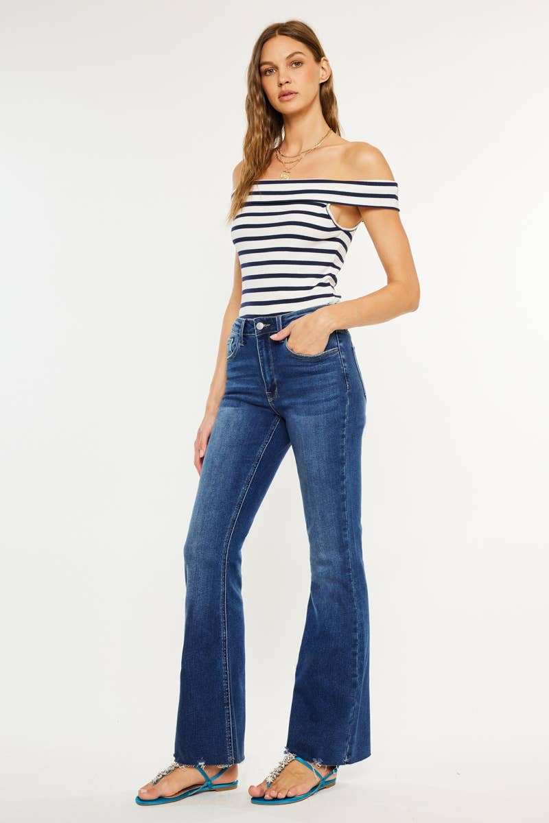 EDEN HIGH RISE BOOTCUT  DARK JEANS
