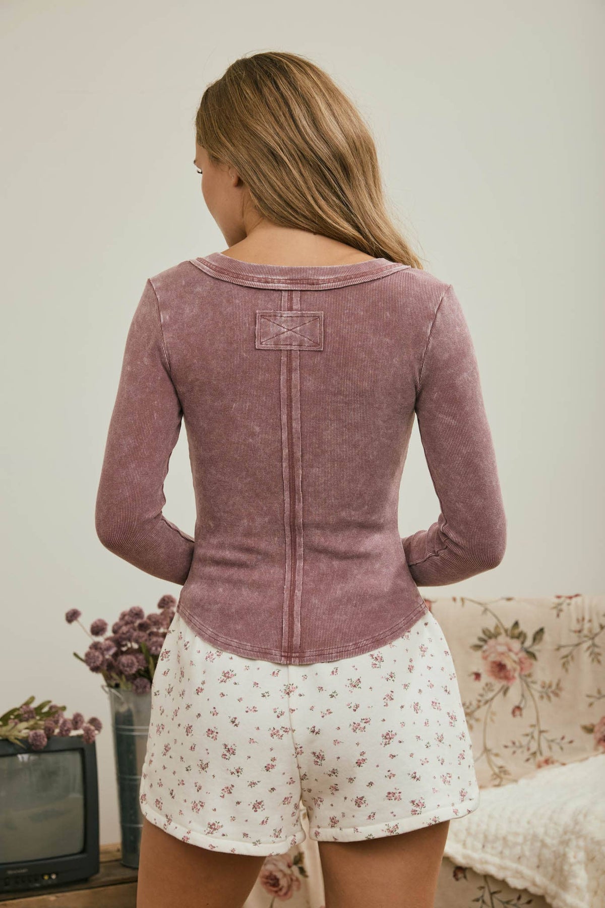 The Vintage Maroon Henley