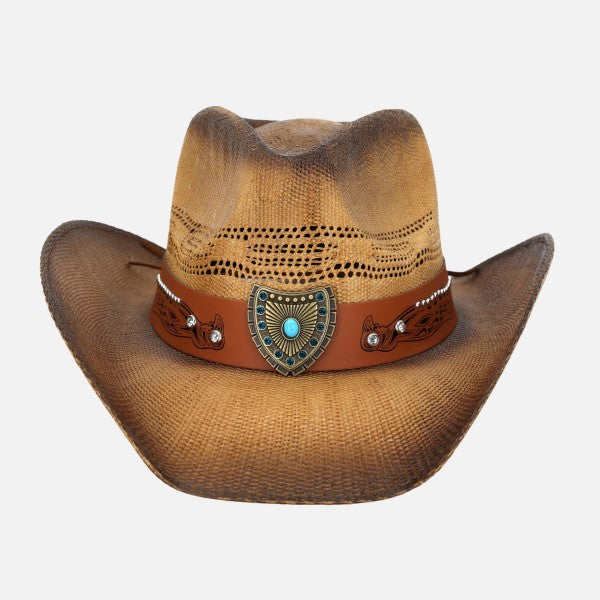 Turquoise and Rhinestone hat