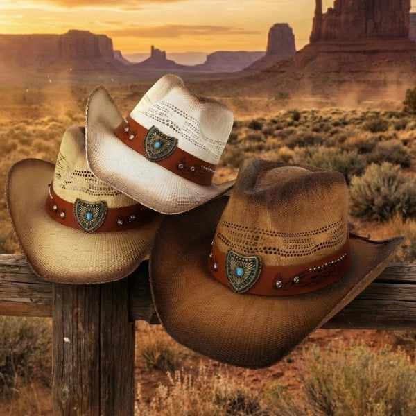 Turquoise and Rhinestone hat