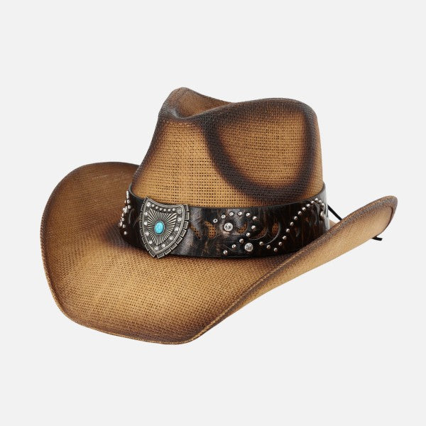 Vintage Straw Cowboy hat