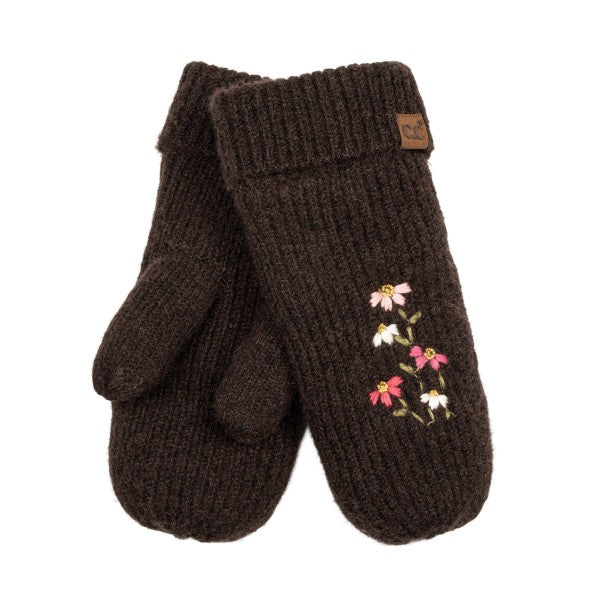 Wildflower sprig mittens