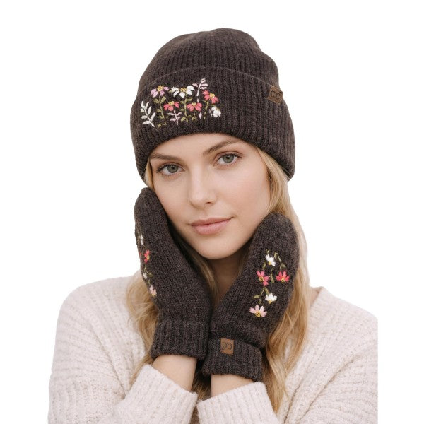 Wildflower sprig mittens