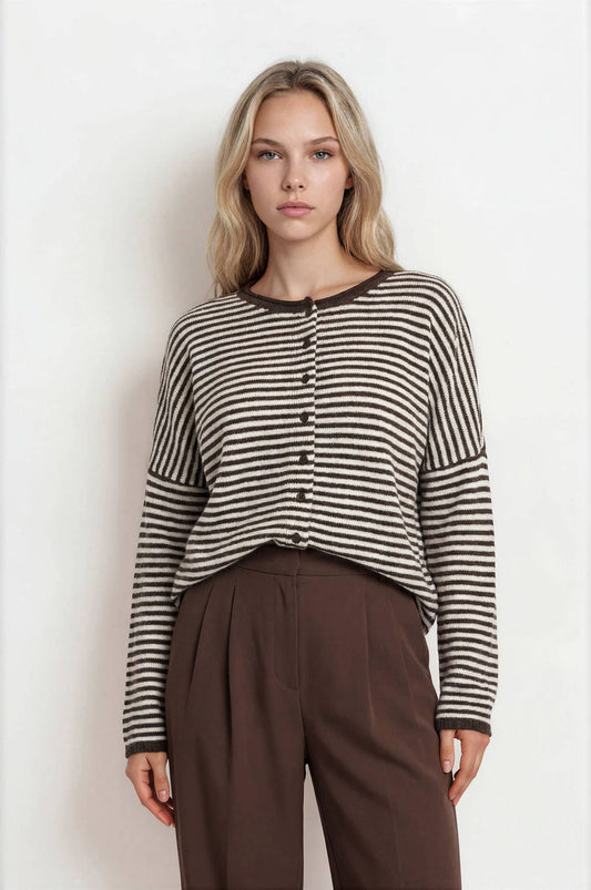 The Campus Stripe Cardigan