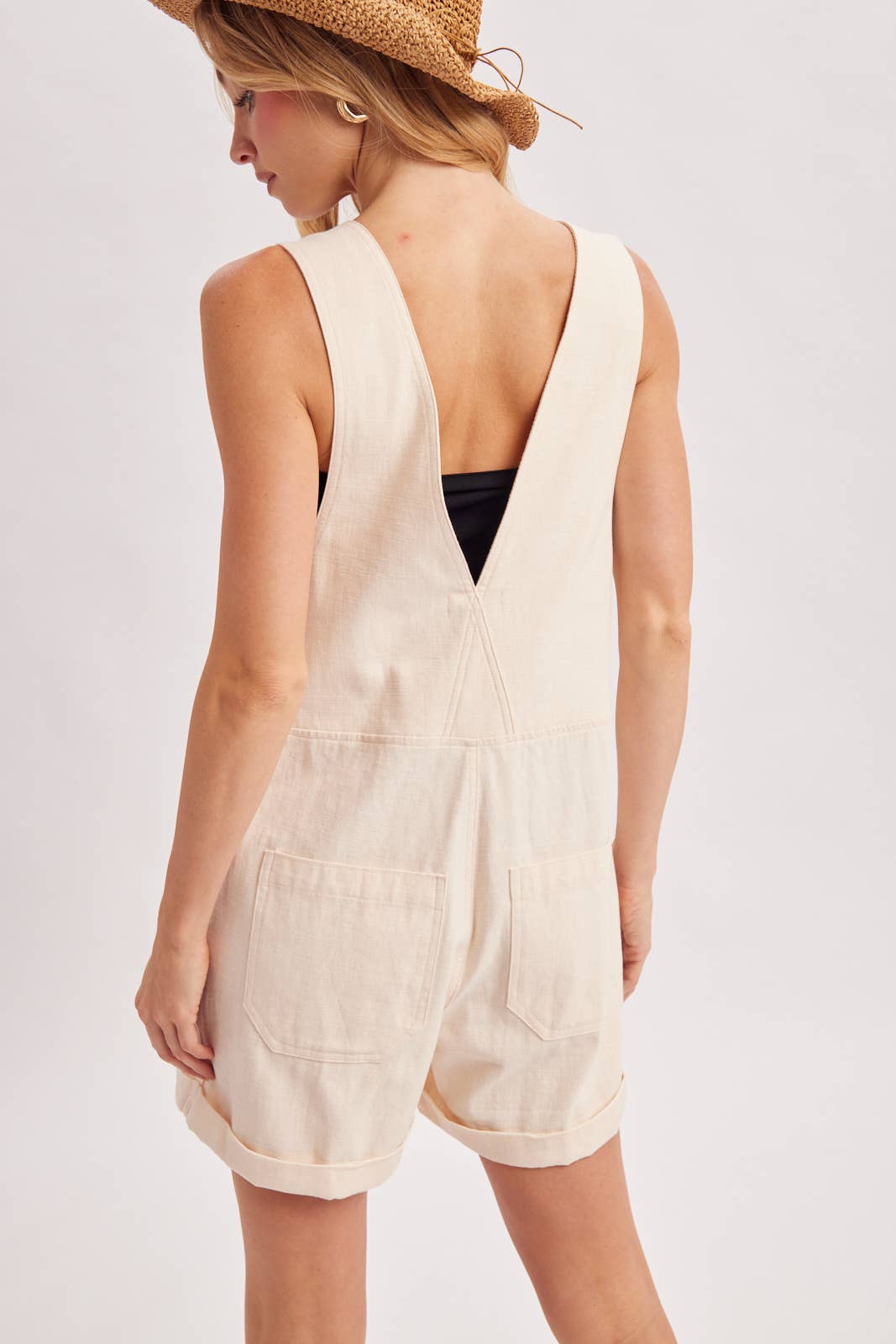 Hannah Shortalls with a zipper front