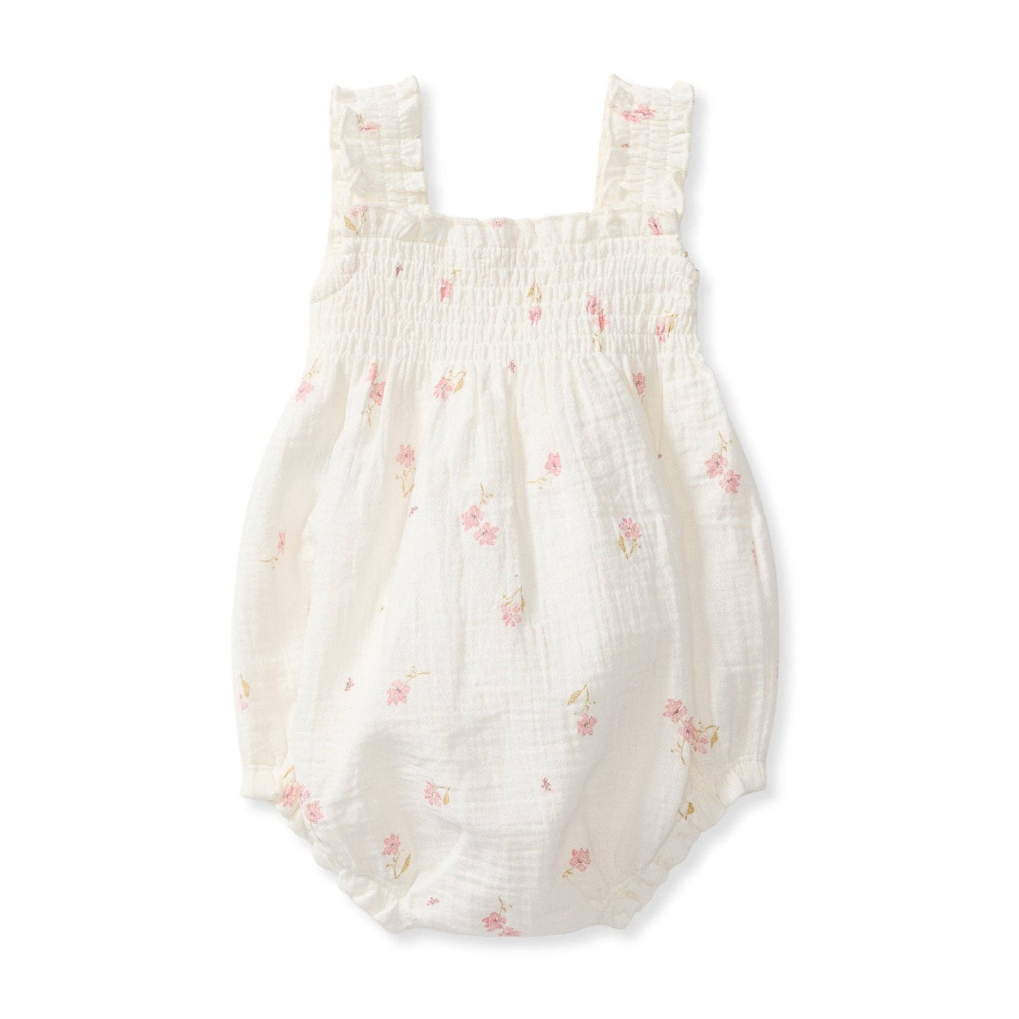 Mia Floral Muslin Baby Girl Romper