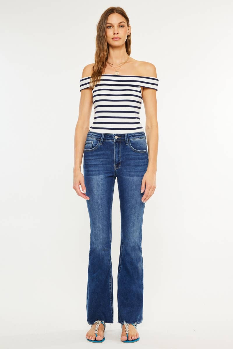 EDEN HIGH RISE BOOTCUT  DARK JEANS