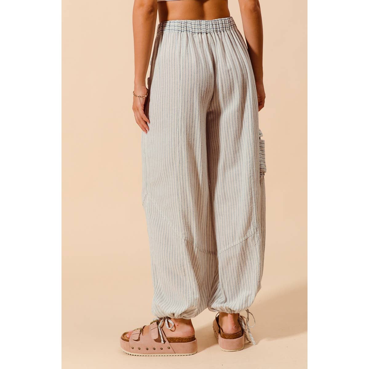 Driftwood Denim multi stripe balloon pants