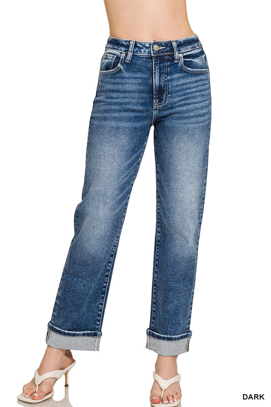 Cindy cuffed straight jeans