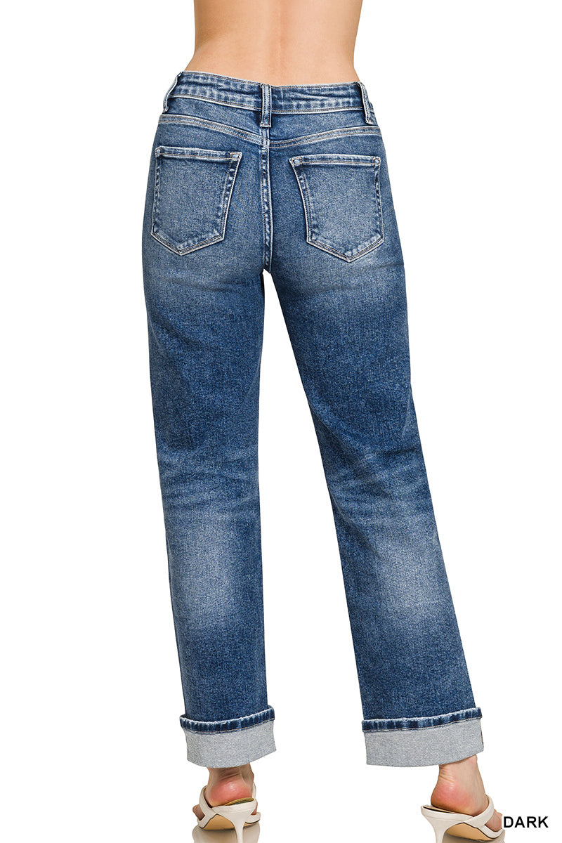 Cindy cuffed straight jeans