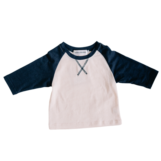 Richie Navy Baseball Tee