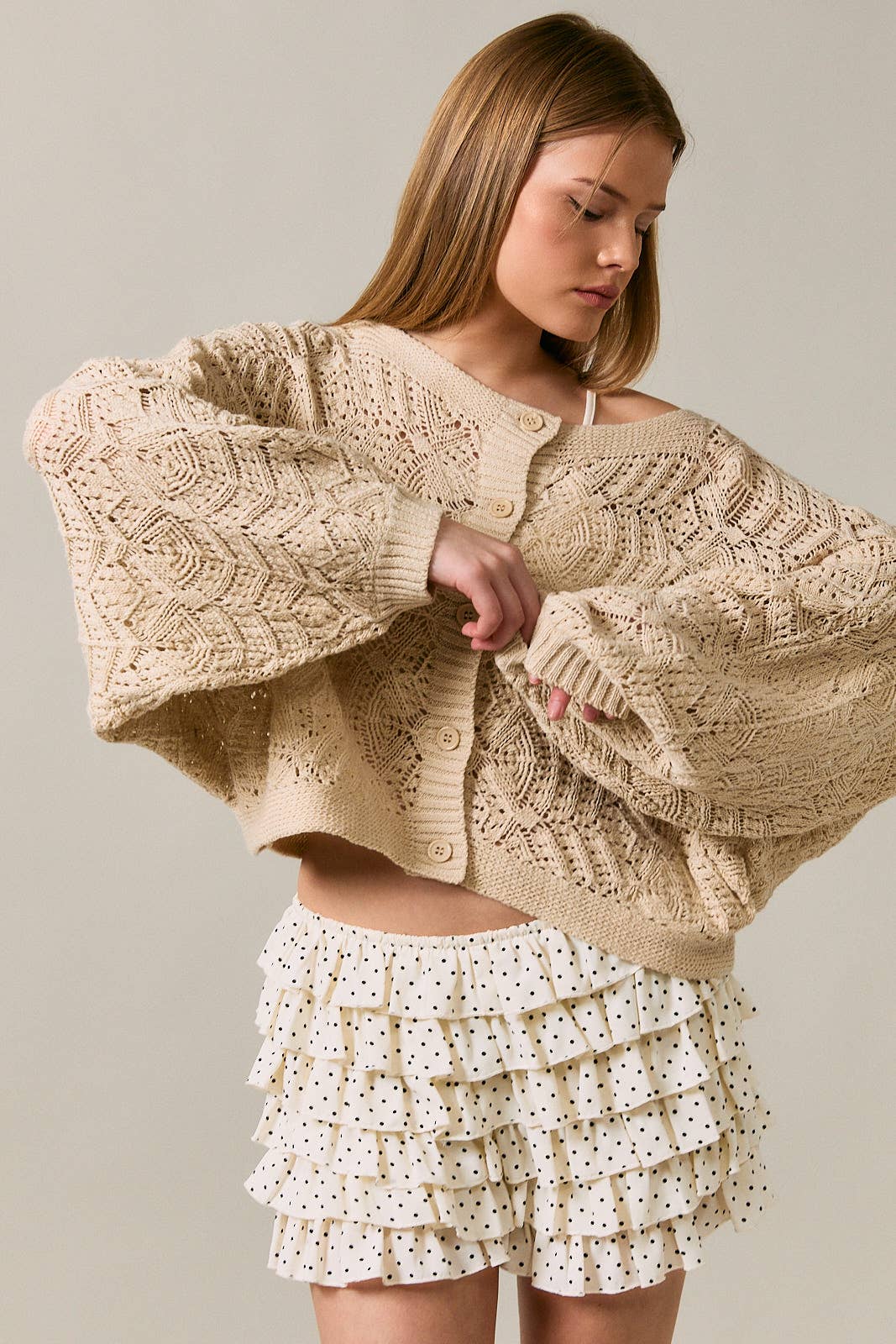 Oat & Honey Crochet Cardigan