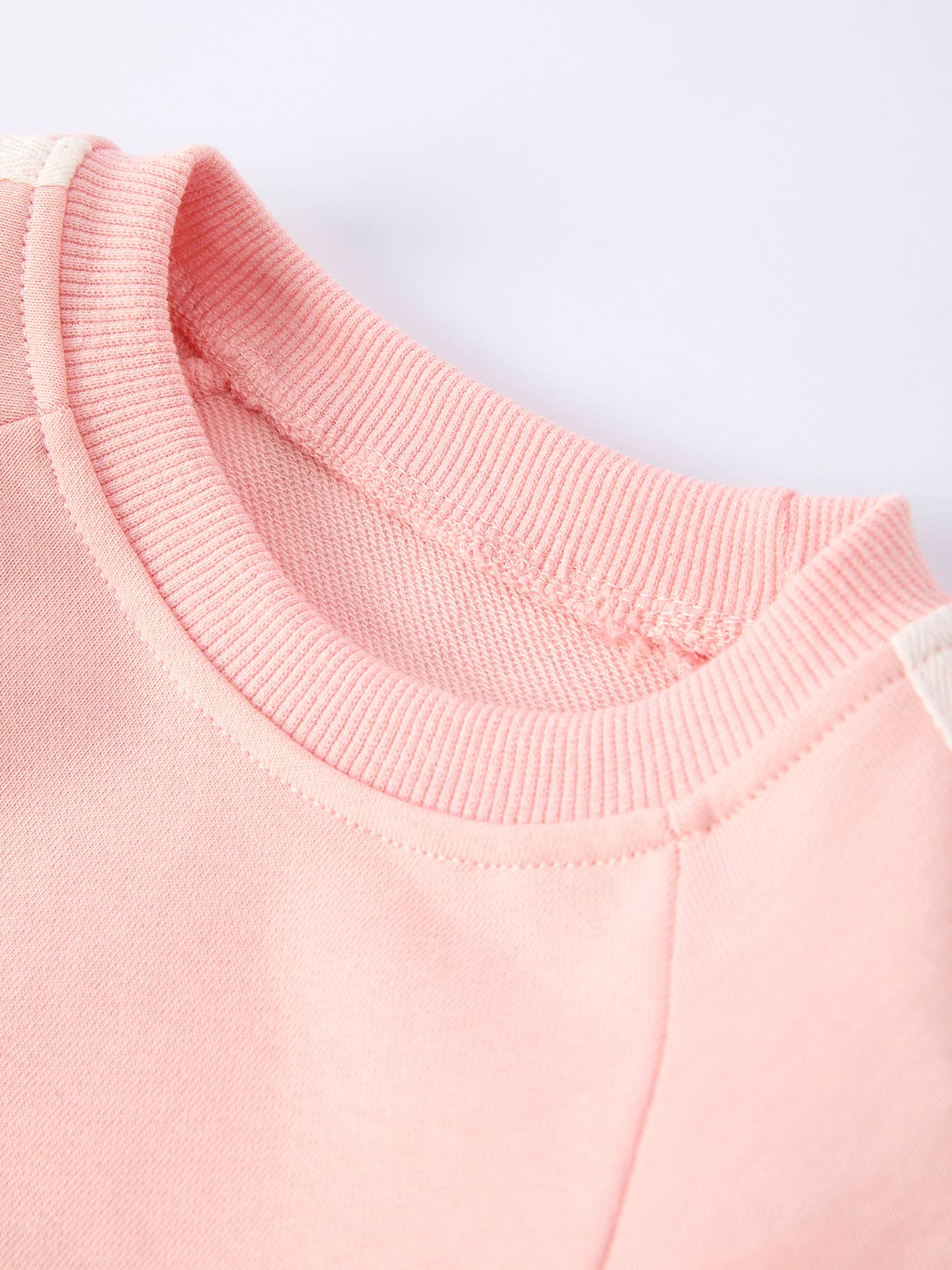 Girls Pink Bow Trim Sweatshirt and Pants Set: Pink / 4