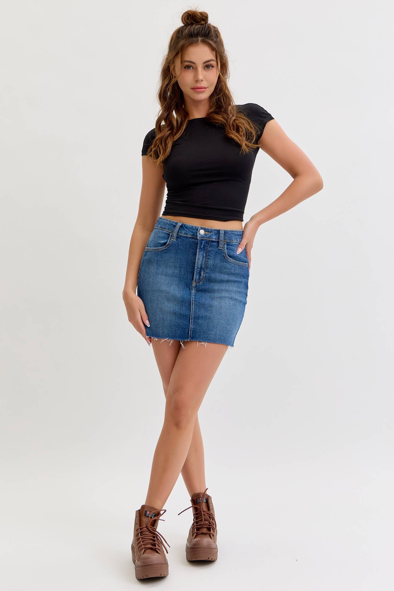 Maggie Mid Waisted Mini Skirt