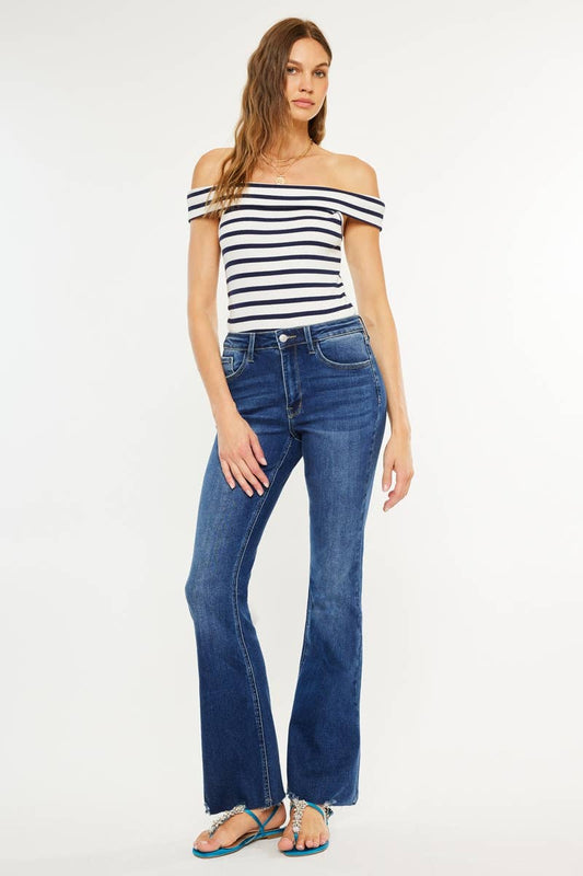 EDEN HIGH RISE BOOTCUT  DARK JEANS