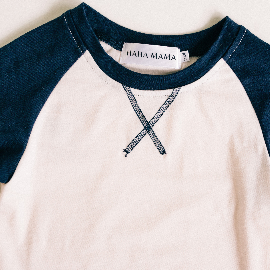 Richie Navy Baseball Tee